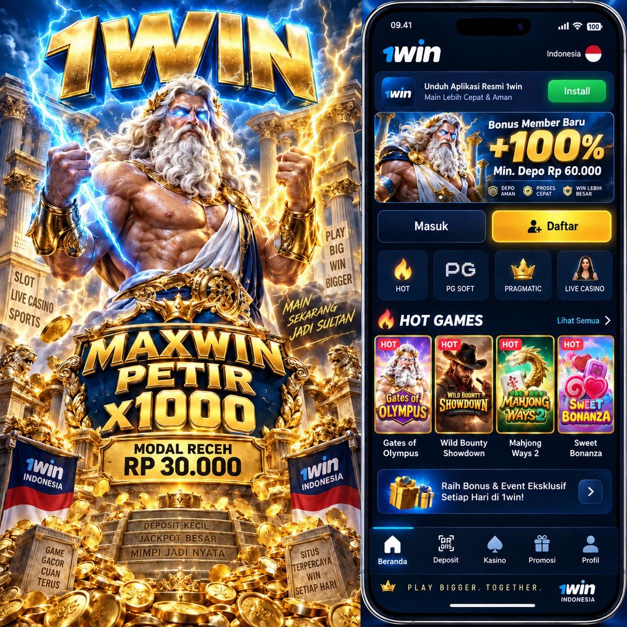 1WIN - Akun Aman 1win App Resmi ✅